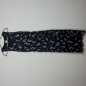 J Jill Midi Dress Faux Wrap Floral Sleeveless Lined Ruffle Slit Women S Pet